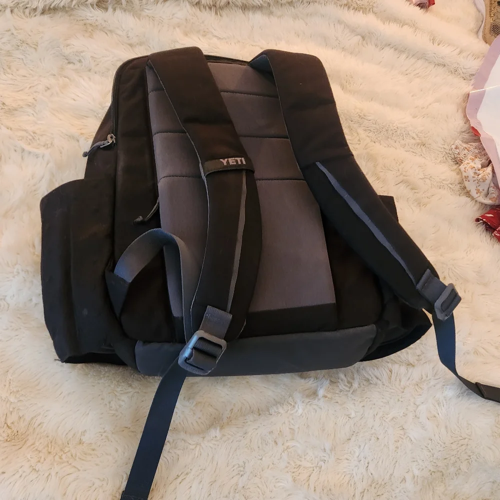 Yeti Black Backpack with Gray Bottom Panel